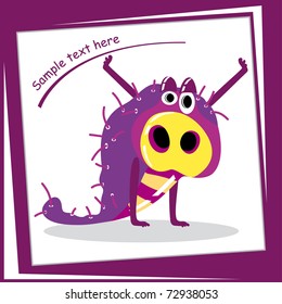 Colorful monster on white background