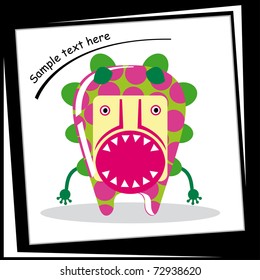 Colorful monster on white background