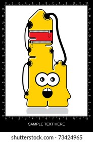 Colorful monster on white background