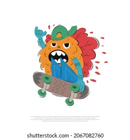 colorful monster vector illustration design