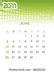 Colorful monthly vector calendar for 2011