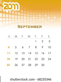 Colorful monthly vector calendar for 2011