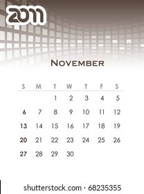 Colorful monthly vector calendar for 2011