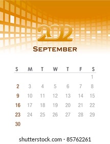 Colorful monthly vector calendar for 2012 with abstract background
