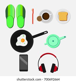 Colorful Morning Elements Set
