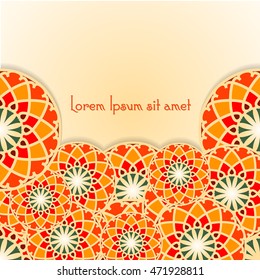 Colorful Moroccan bacoground. Vector illustration