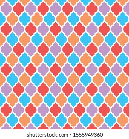 colorful Moroccan pattern with isolated white background 