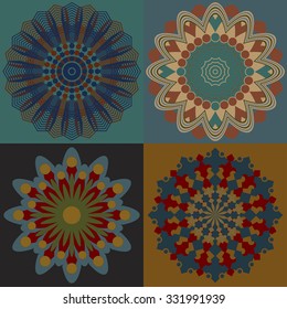 Colorful Moroccan Round Patterns. Element for design