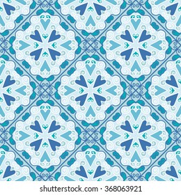 Colorful Moroccan tiles ornaments. Can be used for wallpaper, pattern fills, web page background, surface textures. Vector illustration