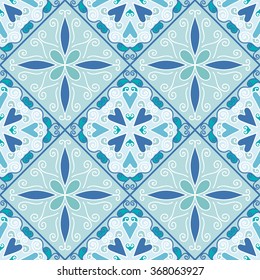 Colorful Moroccan tiles ornaments. Can be used for wallpaper, pattern fills, web page background, surface textures. Vector illustration