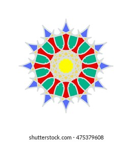 Colorful Moroccan tiles ornaments. Can be used for wallpaper, pattern fills, web page background, surface textures. Vector illustration