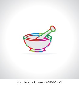colorful mortar pastel vector illustration