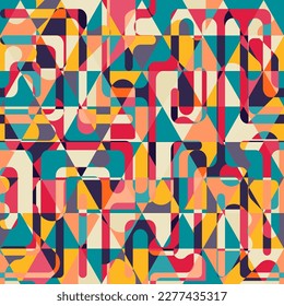 Colorful mosaic. Abstract seamless pattern