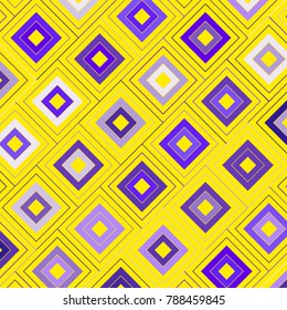 Colorful Mosaic Background with Multicolored Squares. Colorful Background for Tile, Fabric, Packaging Paper, Tablecloth, Banner, Textile. Surface Textures. Colorful Mosaic Background in Greek Style.