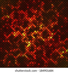Colorful mosaic background, pattern. Colored squares on black. Useful as design element for texture and artistic compositions.