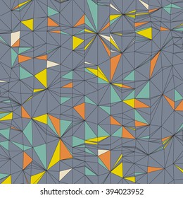 Fondo Mosaico Colorido. Ilustración de vectores poligonales. 