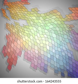 Colorful mosaic background, vector eps8 illustration contains radial gradient.