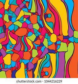 Colorful mosaic brick pattern. Abstract vector marble background