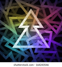 Colorful mosaic Christmas Tree; vector eps10 illustration.