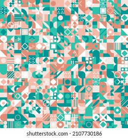 Colorful mosaic covers design. Minimal geometric pattern background