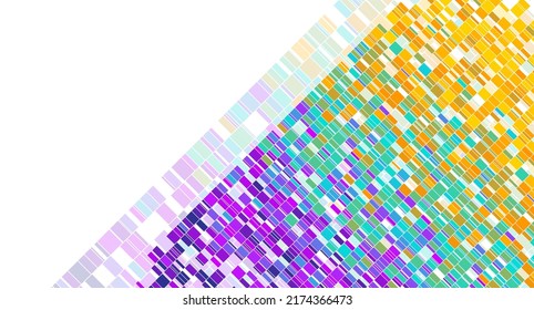 Colorful mosaic geometric rectangles abstract tech background. Vector design