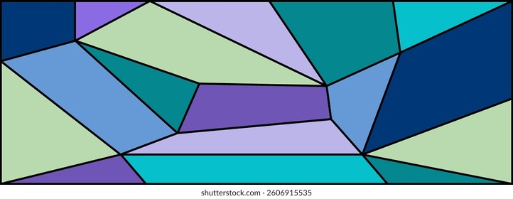Colorful mosaic of geometric shapes. Geometric abstraction. Cover, design and creative ideas background template