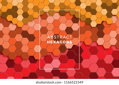 colorful mosaic of hexagons. abstract geometric background