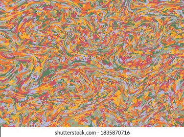 Colorful mosaic marble texture vector. Bright abstract graffiti background. Grunge peeling paint effect