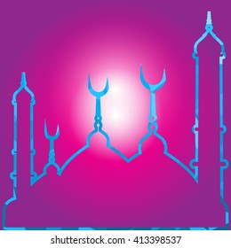 Colorful of  Mosaic Mosque