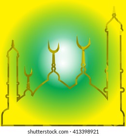 Colorful of Mosaic Mosque