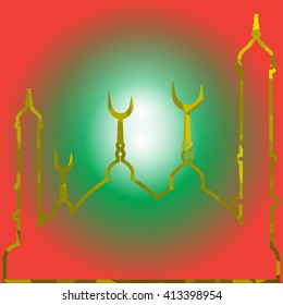 Colorful of Mosaic Mosque