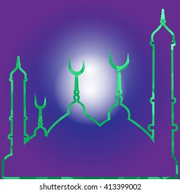 Colorful of Mosaic Mosque