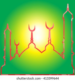 Colorful of Mosaic Mosque