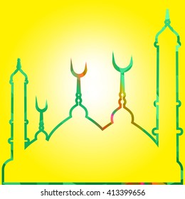Colorful of Mosaic Mosque