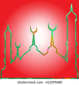 Colorful of Mosaic Mosque