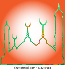 Colorful of Mosaic Mosque