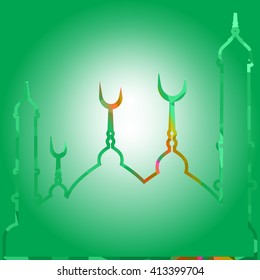 Colorful of Mosaic Mosque