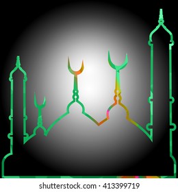 Colorful of Mosaic Mosque