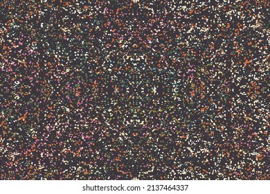Colorful mosaic pattern for carpets, table cloths, textile and backgrounds. Irregular dots pattern on black background.