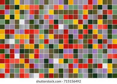 Colorful mosaic pattern design. Abstract background of geometric shapes. Geometric mosaic of squares