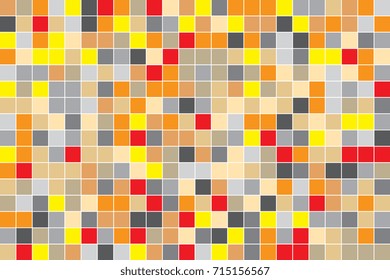 Colorful mosaic pattern design. Abstract background of geometric shapes. Geometric mosaic of squares