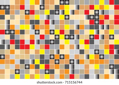 Colorful mosaic pattern design. Abstract background of geometric shapes. Geometric mosaic of squares