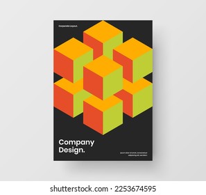 El concepto de póster de mosaico colorido. Impresionante identidad corporativa A4 diseño ilustración vectorial.