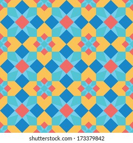 Colorful mosaic pattern seamless wallpaper