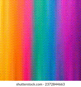 Colorful mosaic pixel art texture. Pixelated rainbow gradient background with dither effect. Vector background