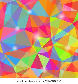 Colorful Mosaic Polygonal Background. Abstract Geometric Pattern.