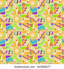 Colorful mosaic seamless pattern