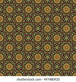 Colorful mosaic seamless pattern background. Vector illustration for your design