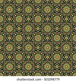 Colorful mosaic seamless pattern background. Vector illustration for your design