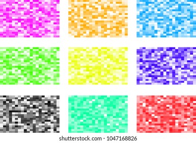 Colorful mosaic set